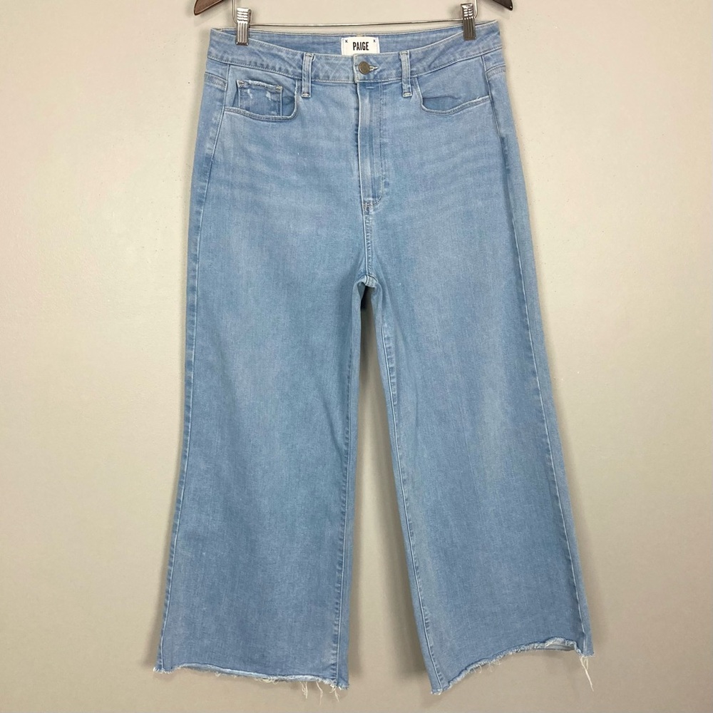PAIGE Light Blue Cropped Jeans